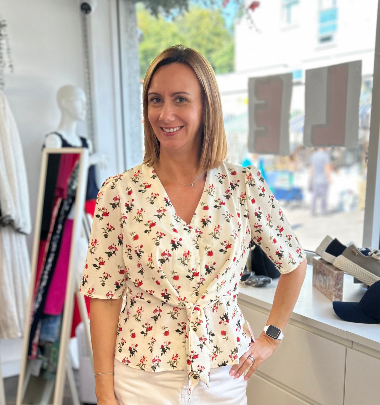ROSIE Tie Front Blouse