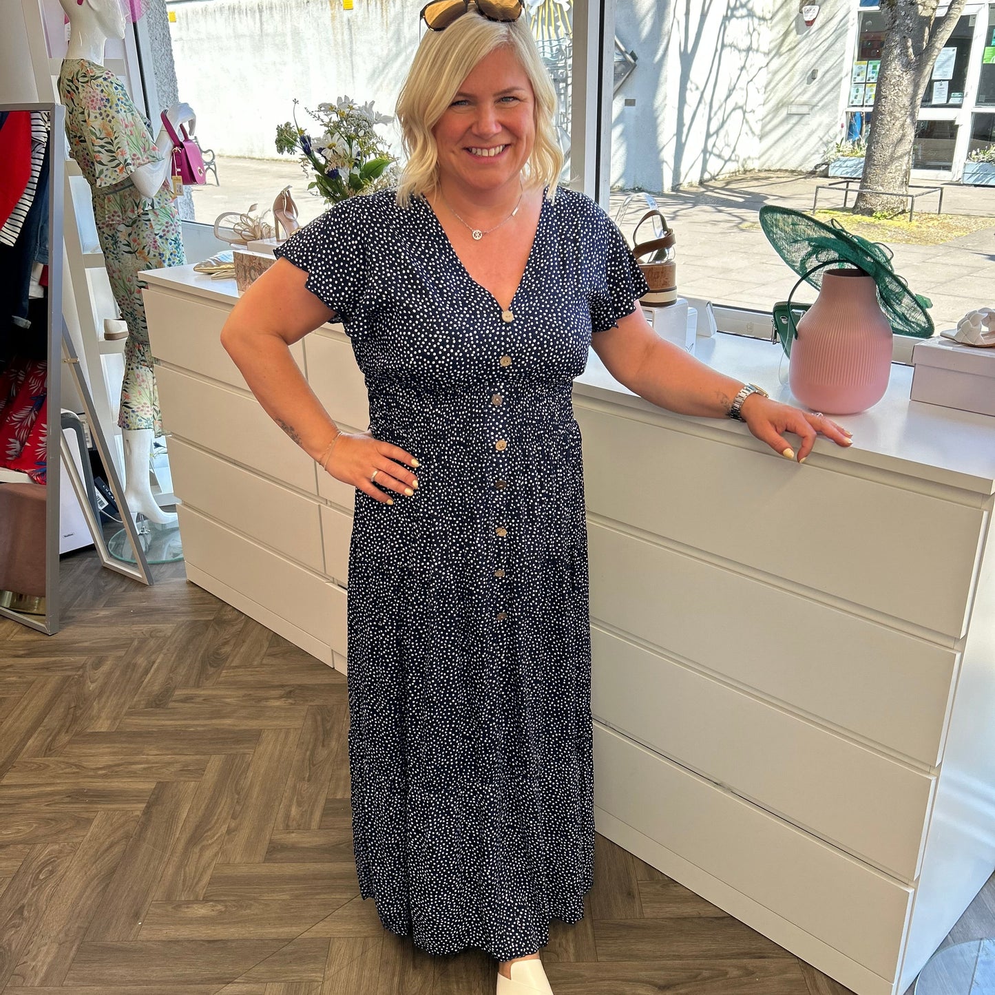 CALLA V Neck Maxi Dress