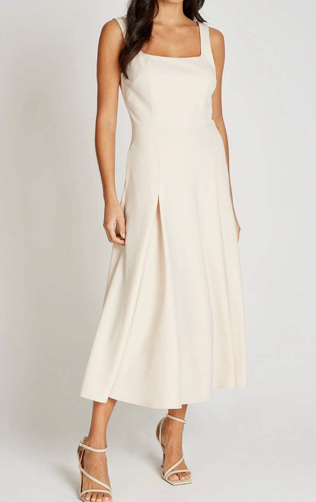 HARPER Square Neck Midi Dress