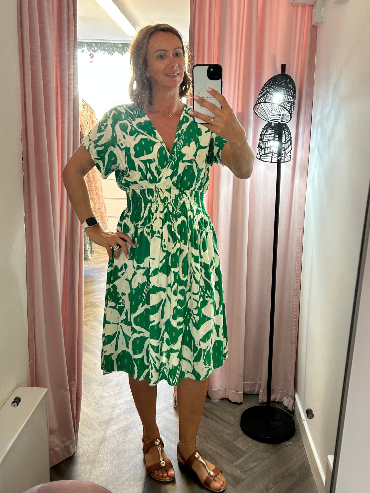 CALLA V Neck Midi Dress