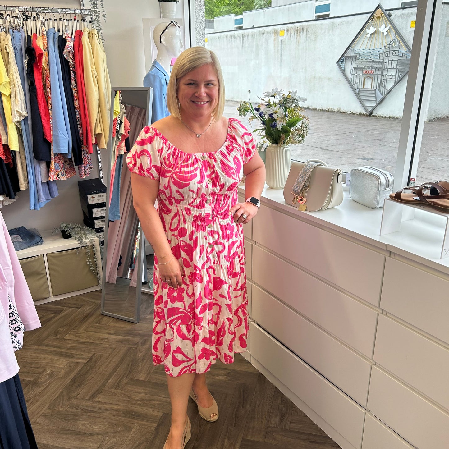 CALLA Midi Print Dress