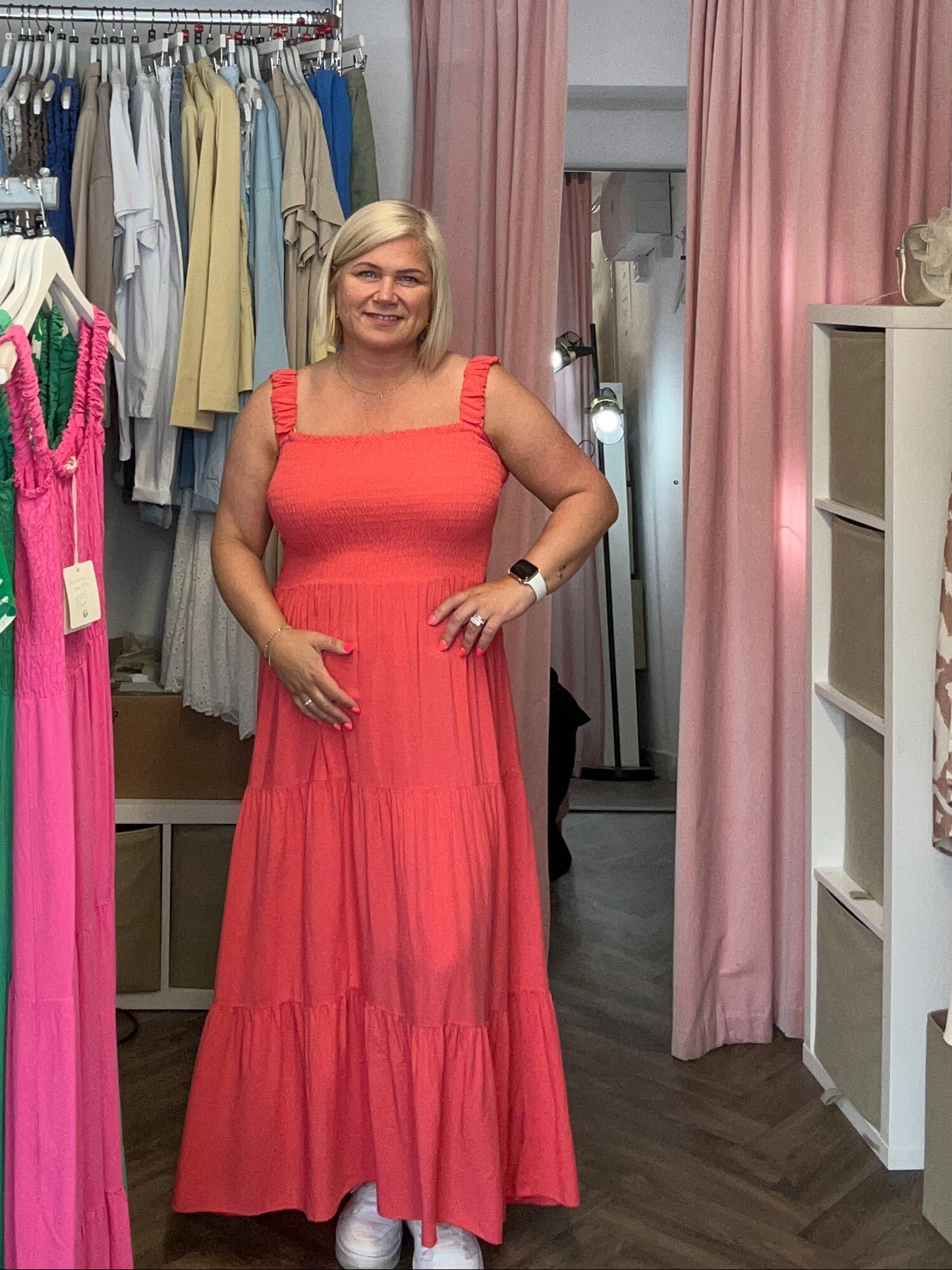 WINONA Shirred Maxi Dress