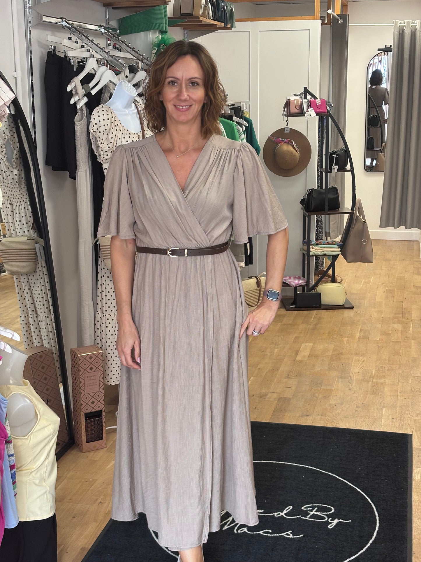 ROMY Faux Wrap Maxi Dress