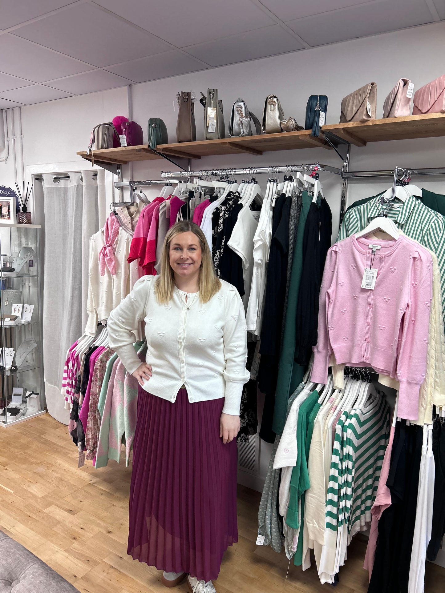 AURORA MIDI Length Skirt - pleated