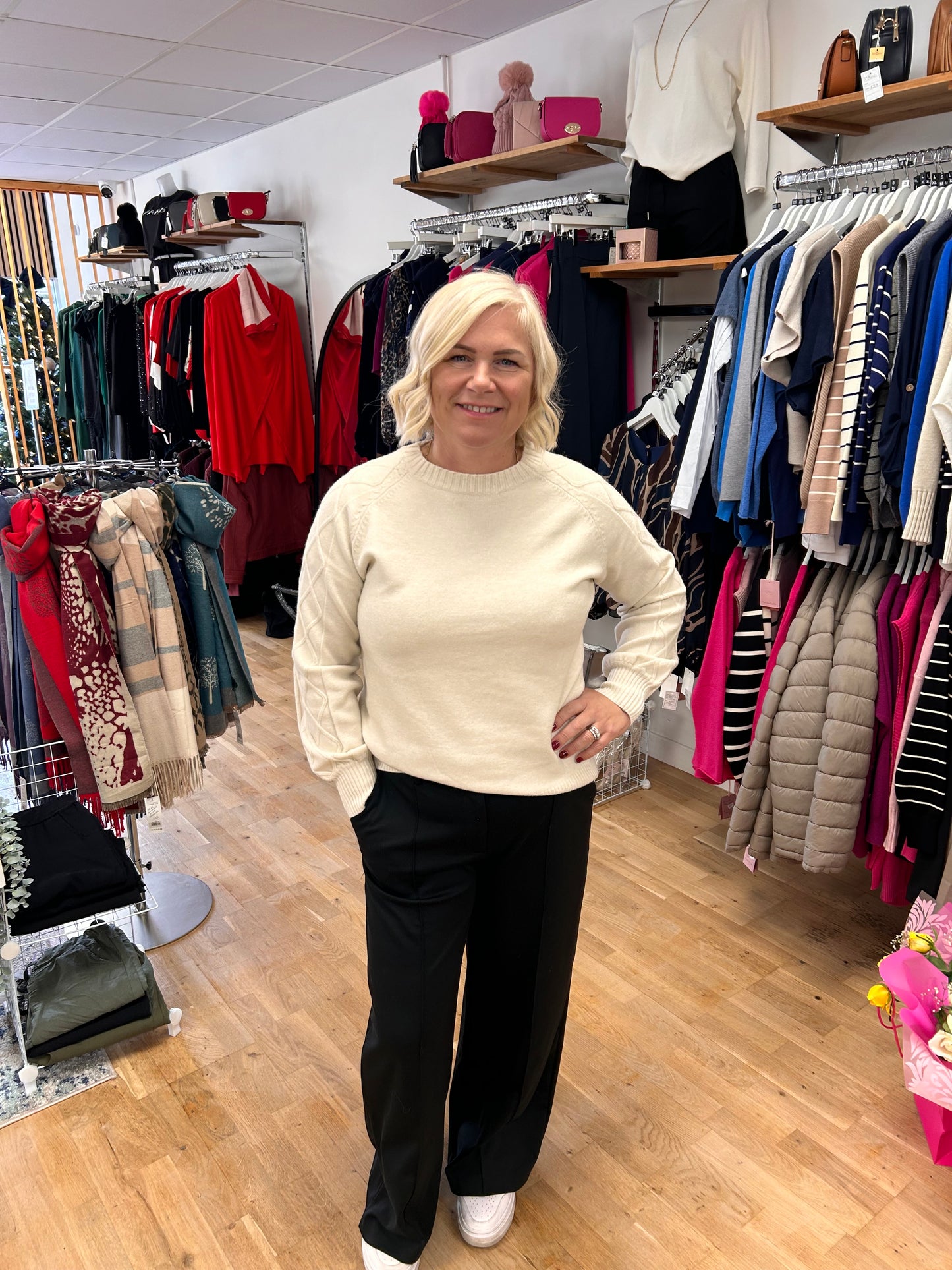 MYLAH Cable Sleeve Knit Jumper