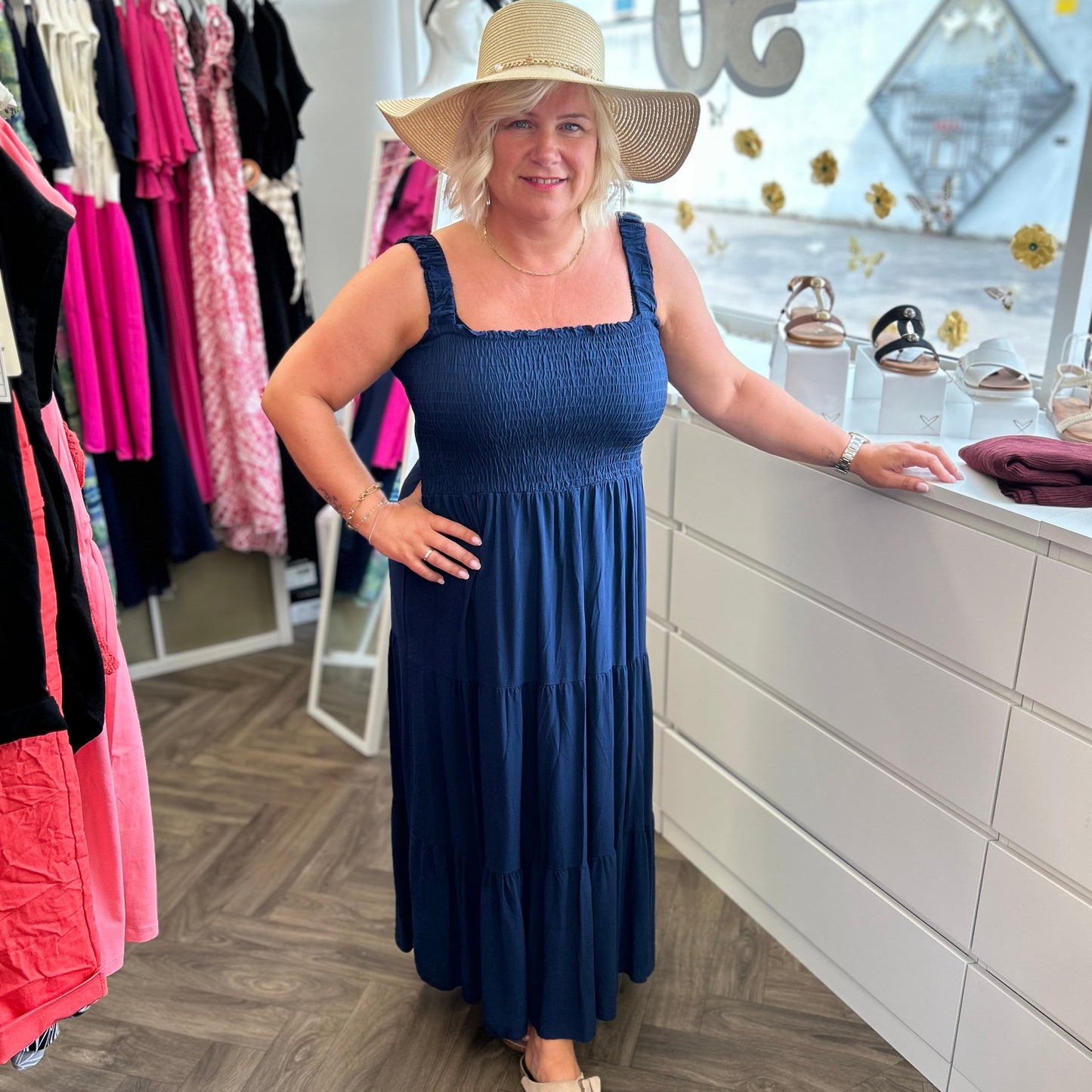 WINONA Shirred Maxi Dress
