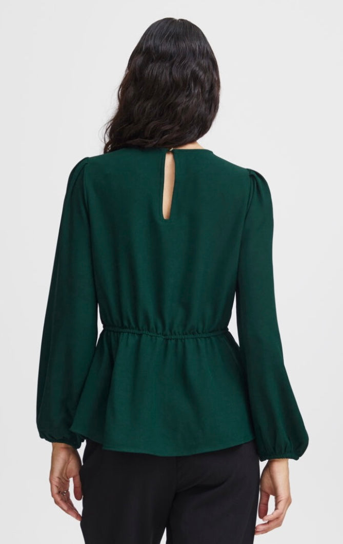 BYoung HACA Peplum Long Sleeve Blouse