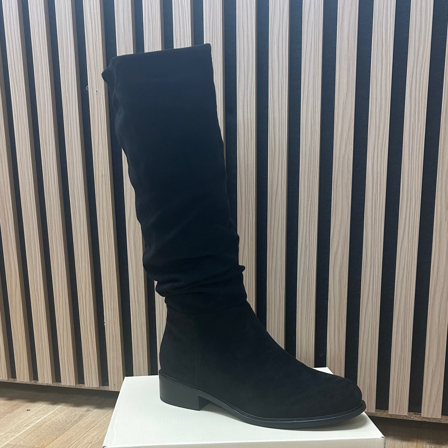 BRIAR Flat Slouch Knee High Boots