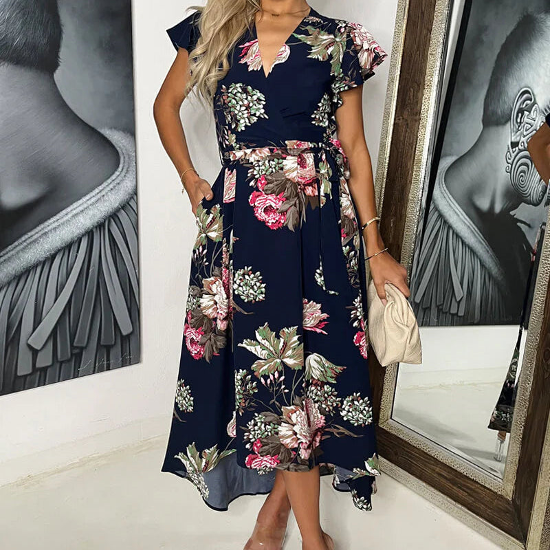 THEA Floral Print Midi Dress