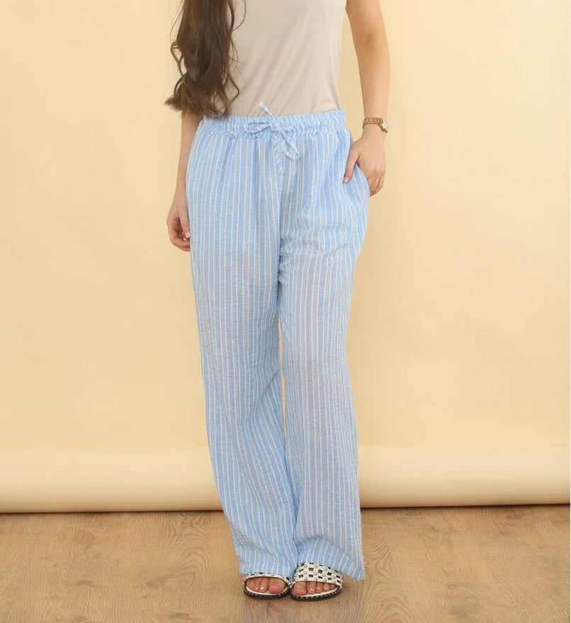 PAIGE Palazzo Striped Trousers