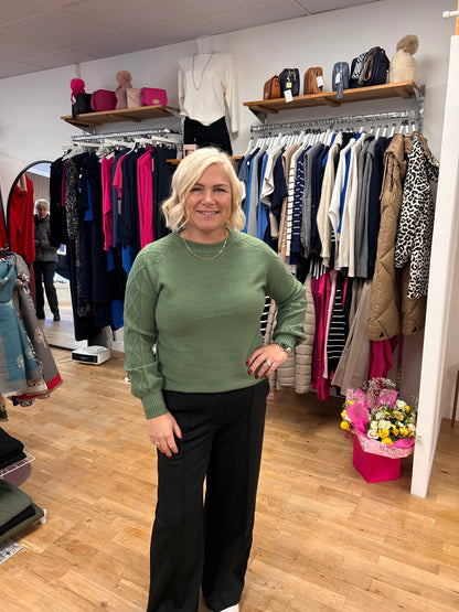 MYLAH Cable Sleeve Knit Jumper