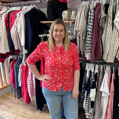 ICHI Vera Short Sleeve Blouse