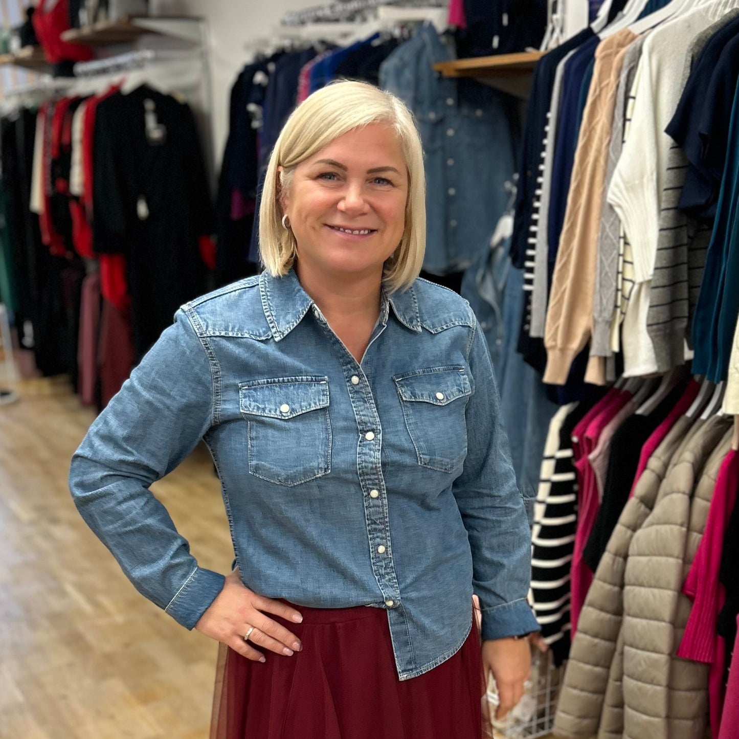 CHARLIZE Denim Shirt