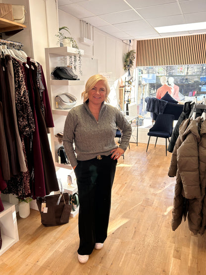 Carmen 1/4 Zip Cable Jumper