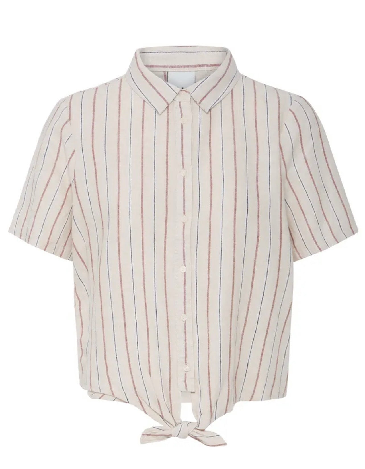 Ichi LINNO Tie Front Shirt