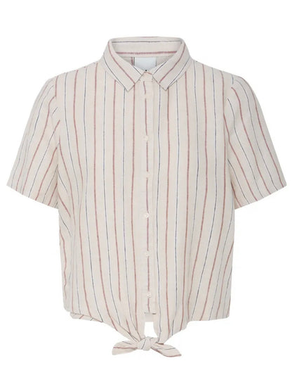 Ichi LINNO Tie Front Shirt