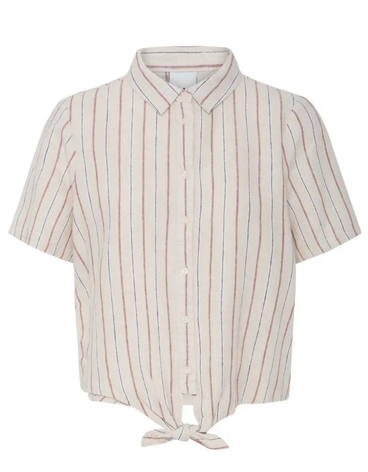 Ichi LINNO Tie Front Shirt