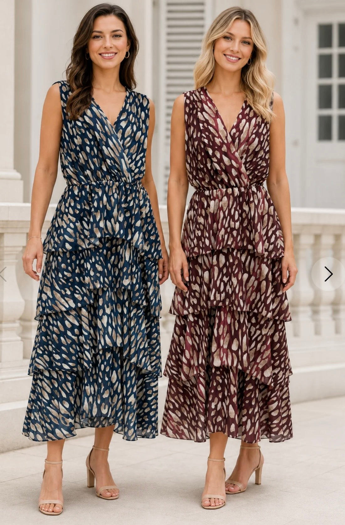 DIMITRI V Neck Sleeveless Dress