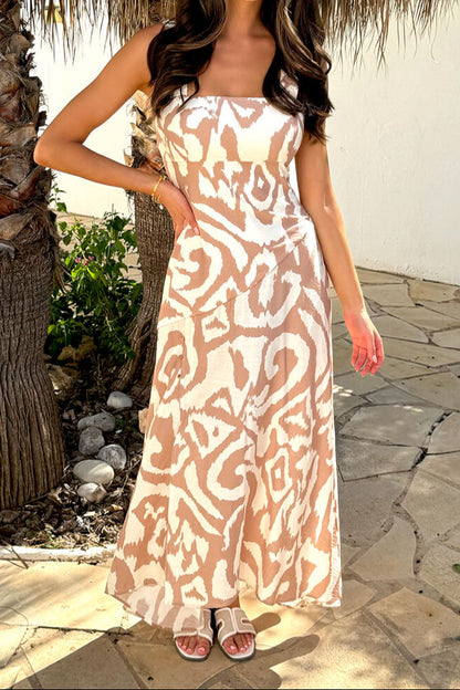 ALEX Shirred Strap Midi Dress