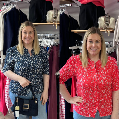 ICHI Vera Short Sleeve Blouse