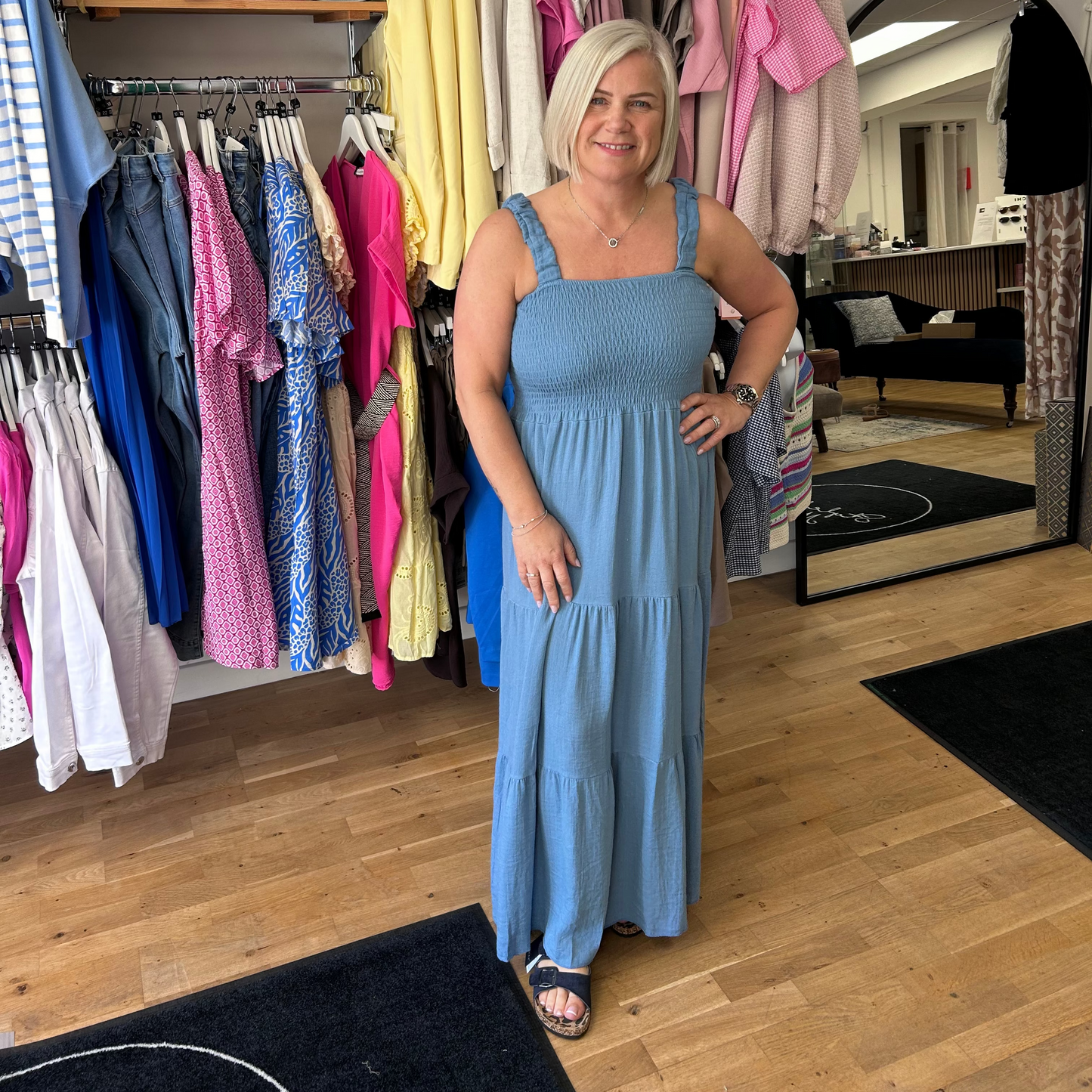 WINONA Shirred Maxi Dress