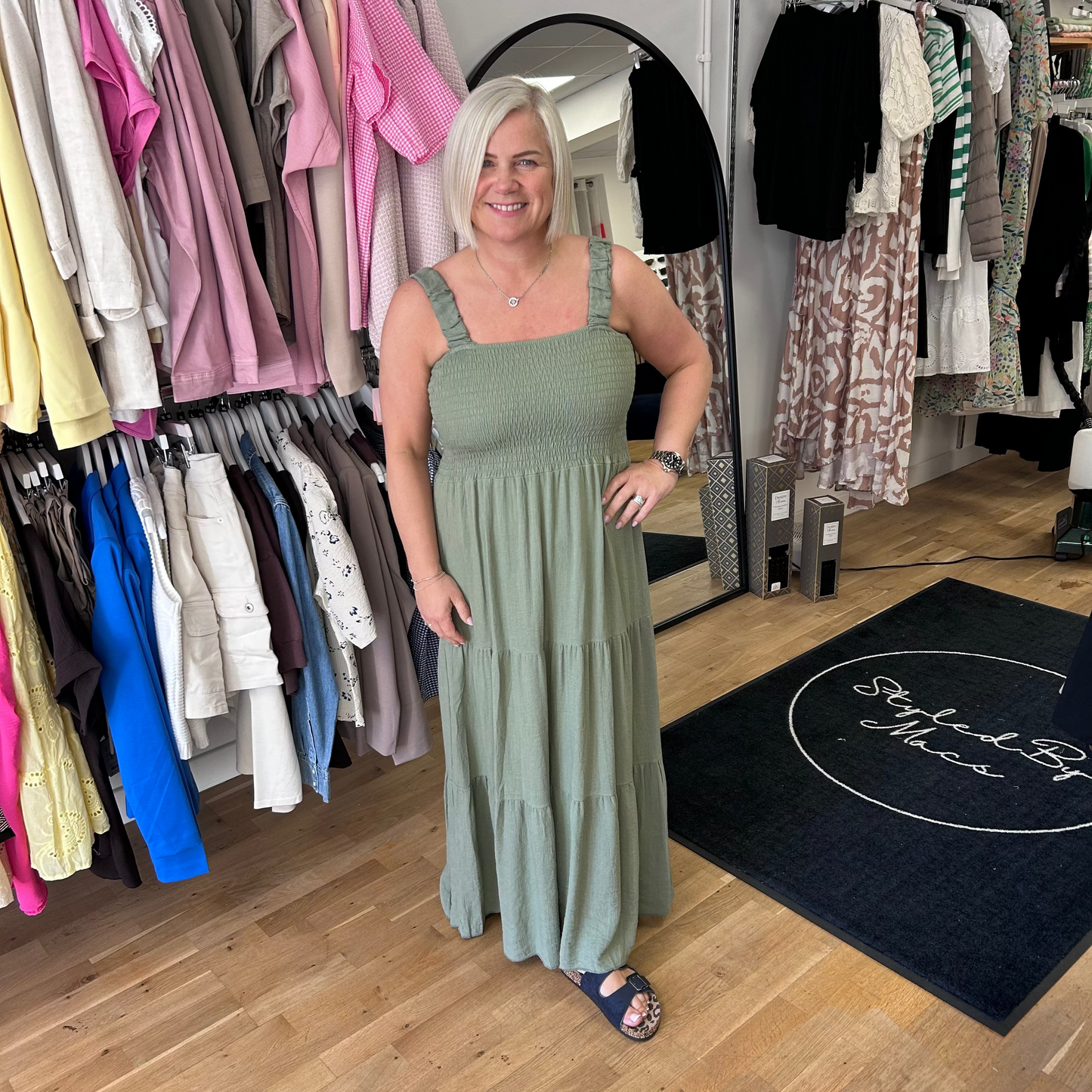 WINONA Shirred Maxi Dress