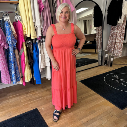 WINONA Shirred Maxi Dress