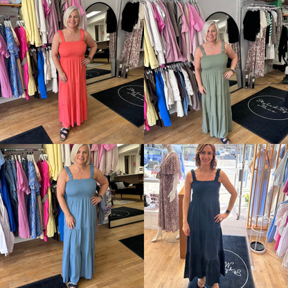 WINONA Shirred Maxi Dress