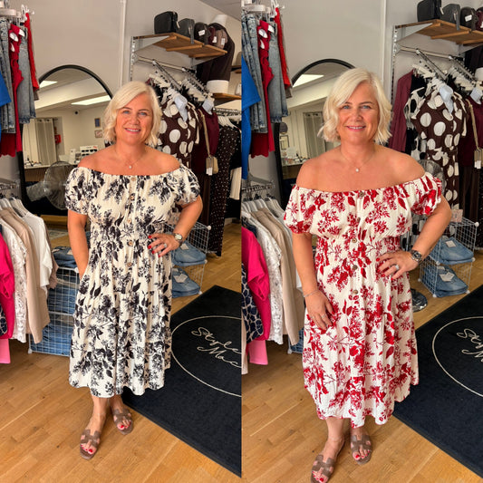 CALLA Bardot Midi Dress