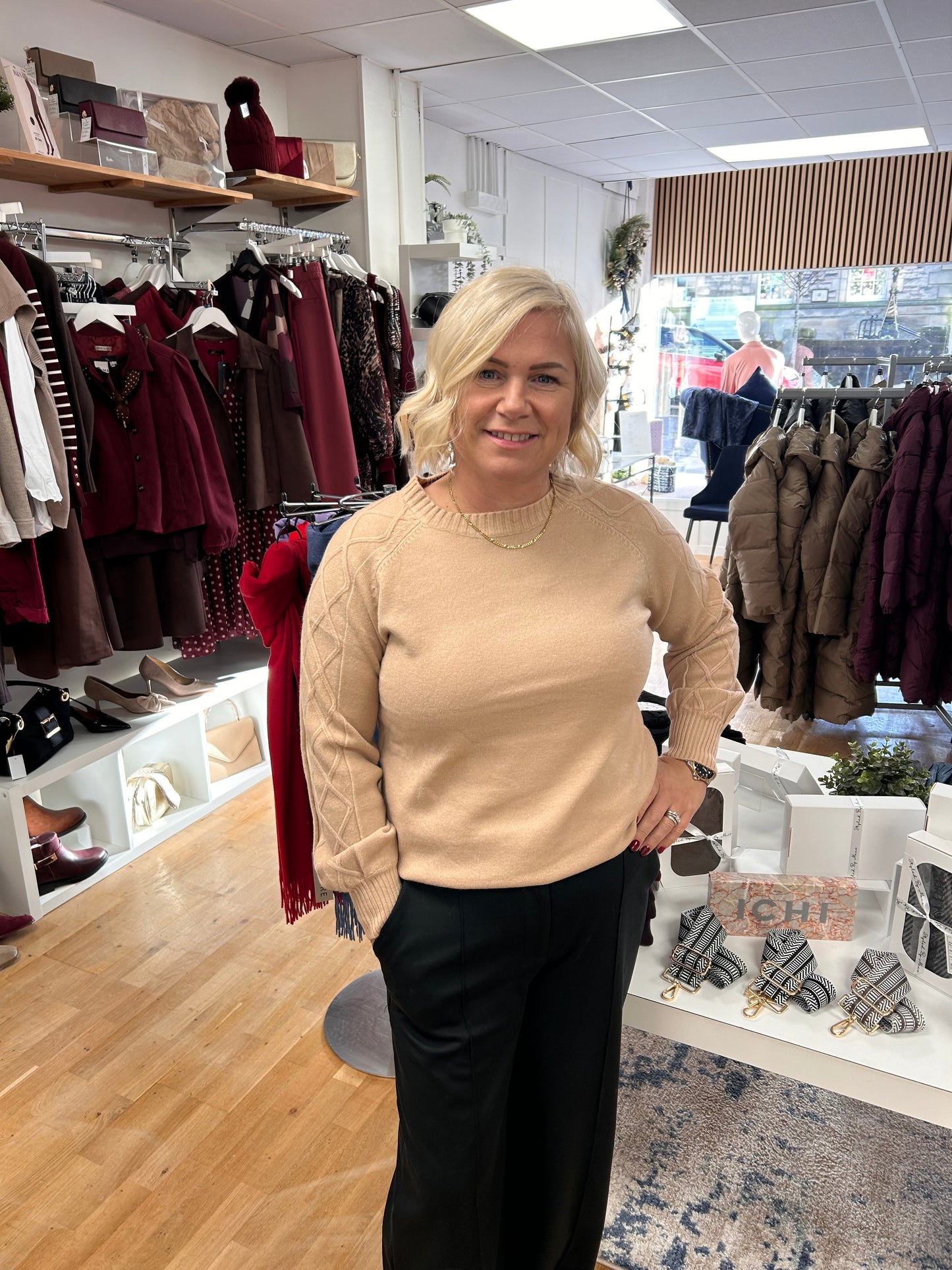 MYLAH Cable Sleeve Knit Jumper