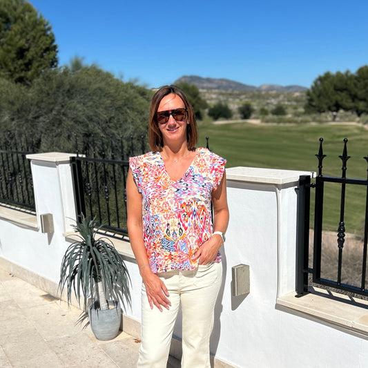 FARAH V Neck Top