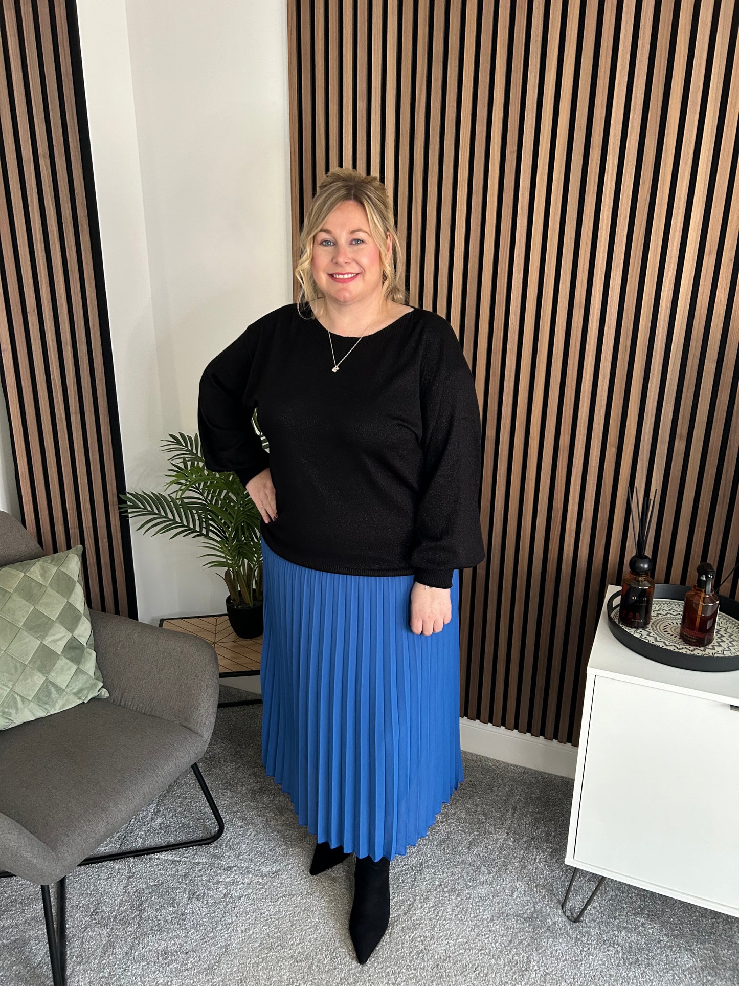 AURORA MIDI Length Skirt - pleated