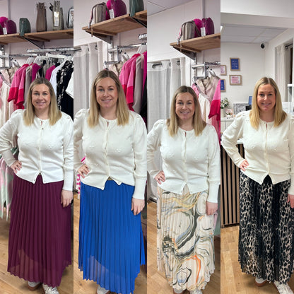 AURORA MIDI Length Skirt - pleated