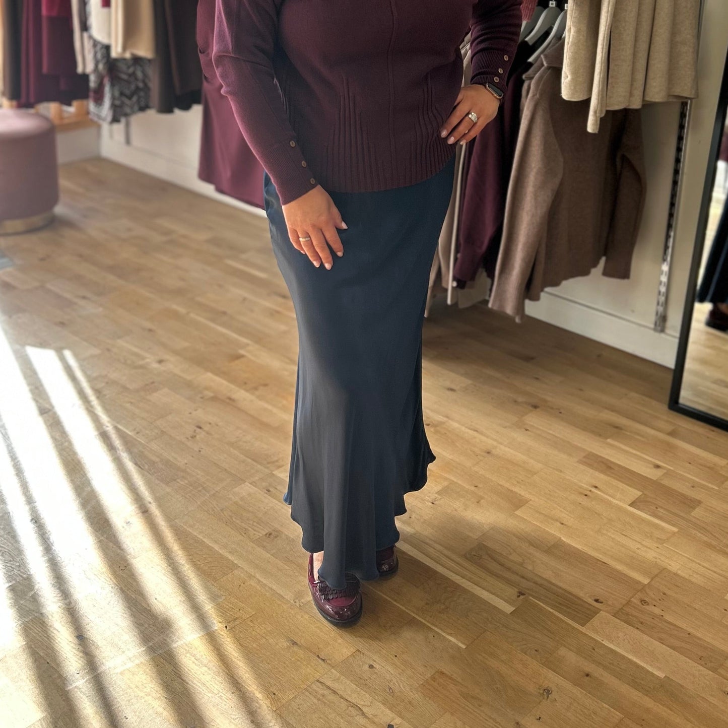 SIENNA Satin Style Maxi Skirt