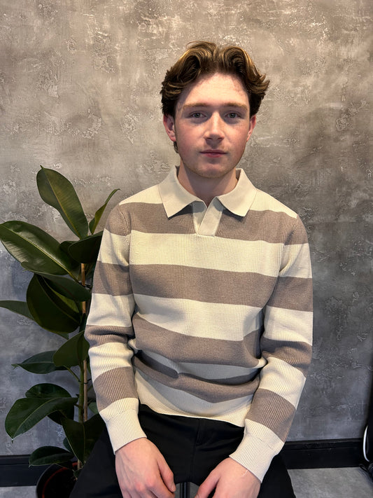 ANDRE Striped Jumper with Collar