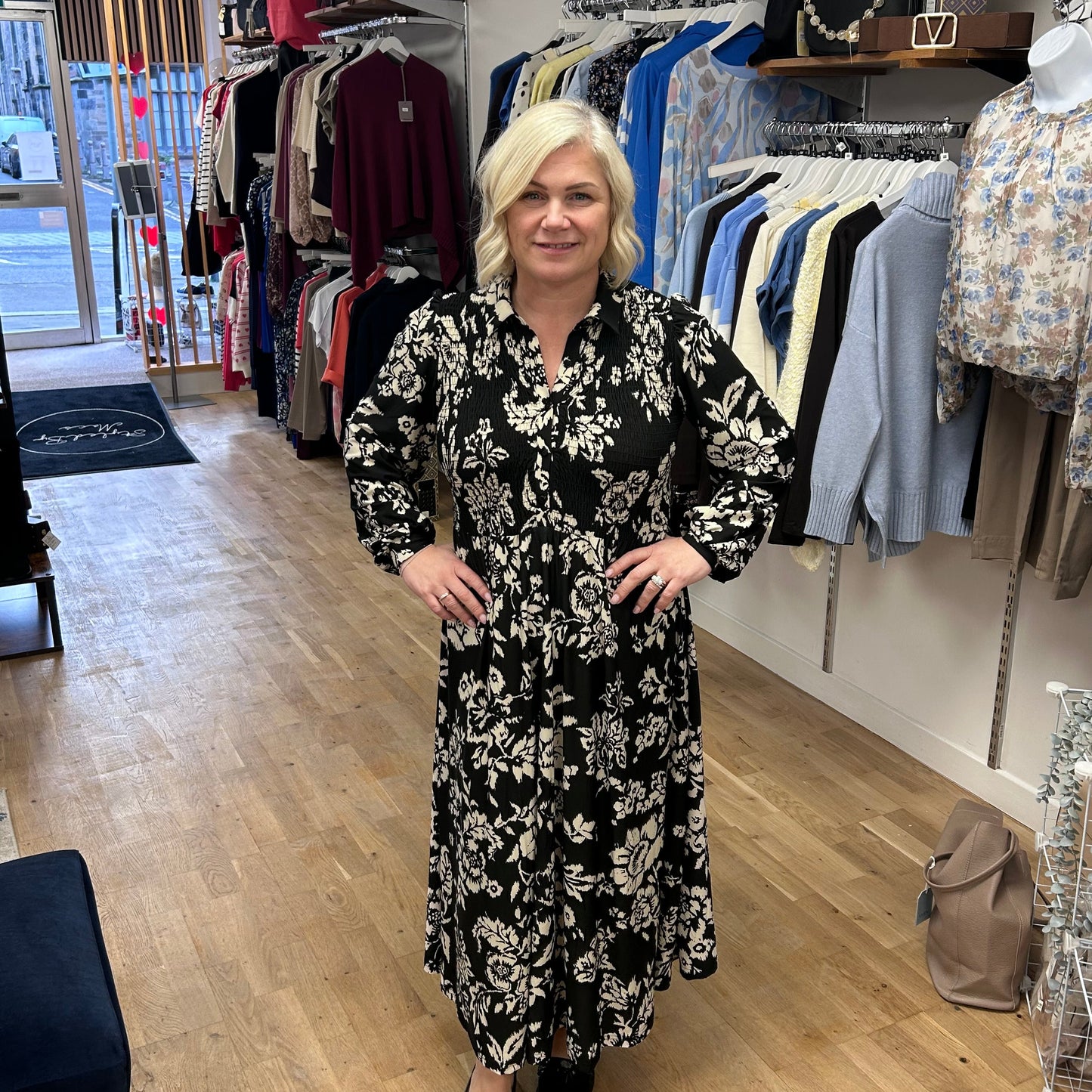 FERN Shirred Midi Dress