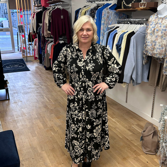 FERN Shirred Midi Dress