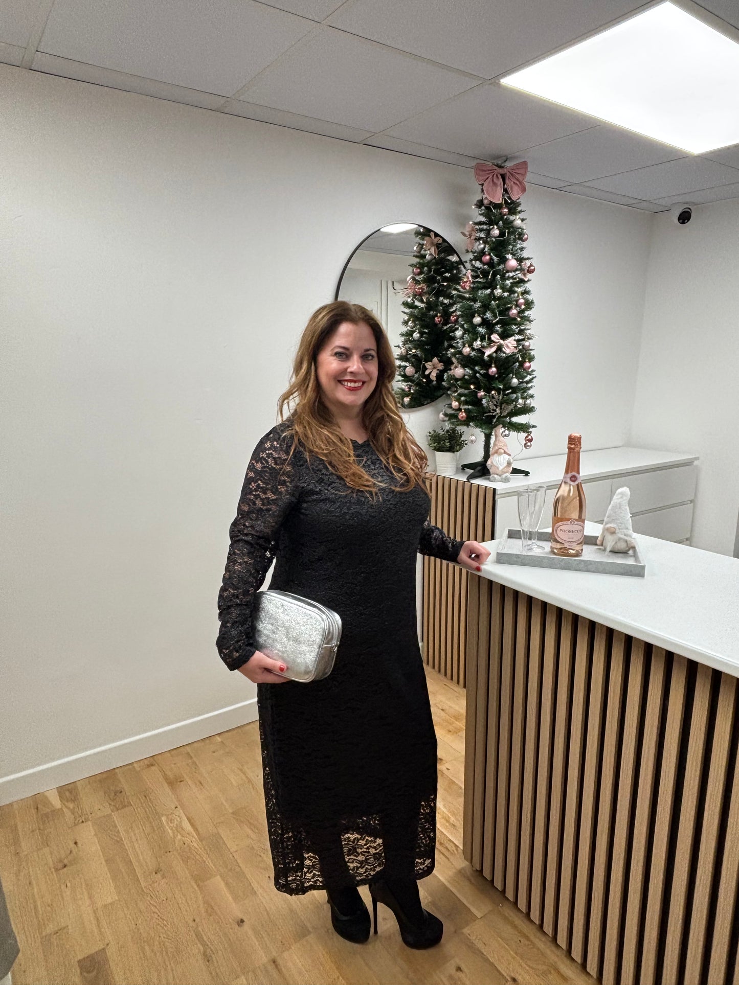 SATU Byoung Lace Long Sleeve Dress