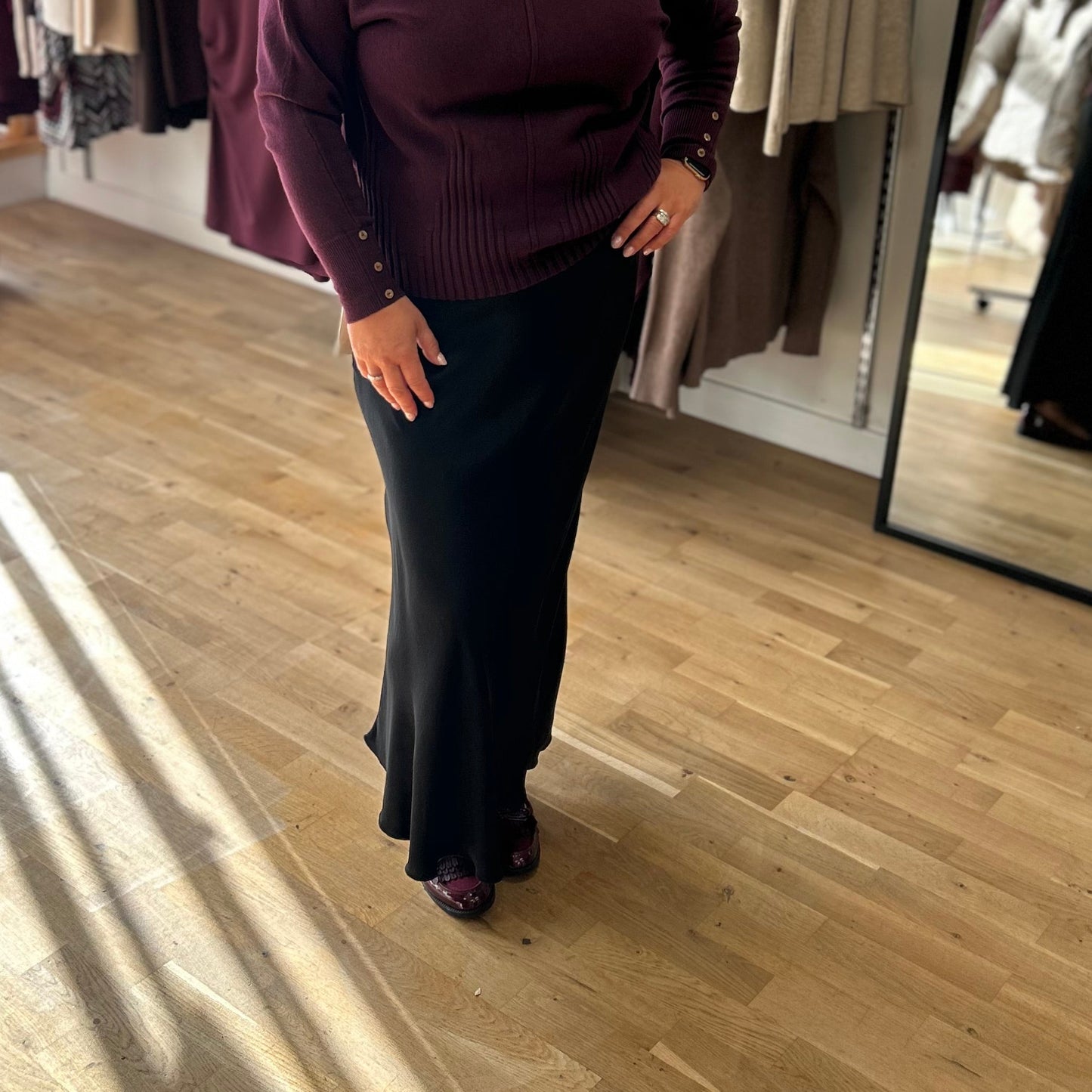 SIENNA Satin Style Maxi Skirt