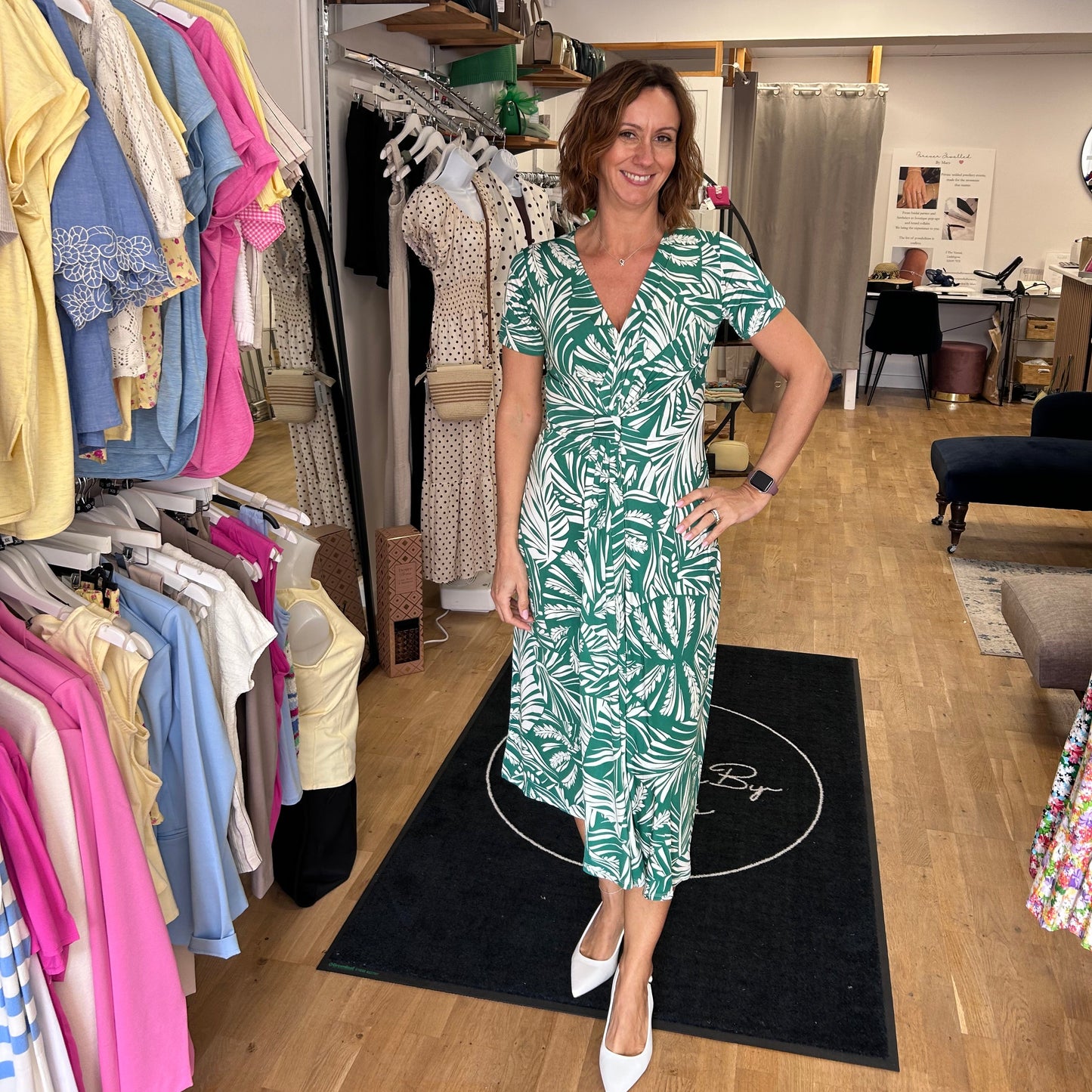 CLARICE V Neck Midi Dress