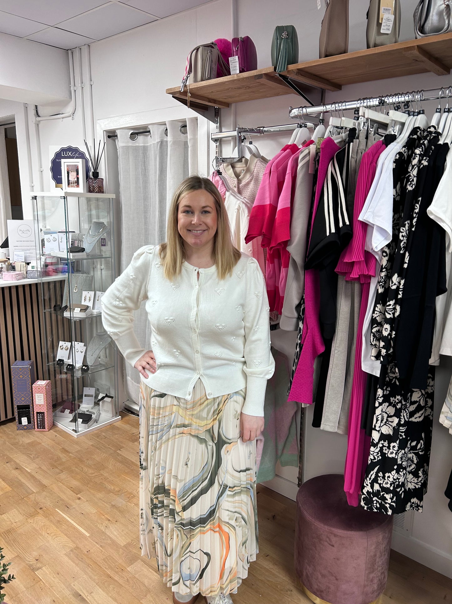 AURORA MIDI Length Skirt - pleated