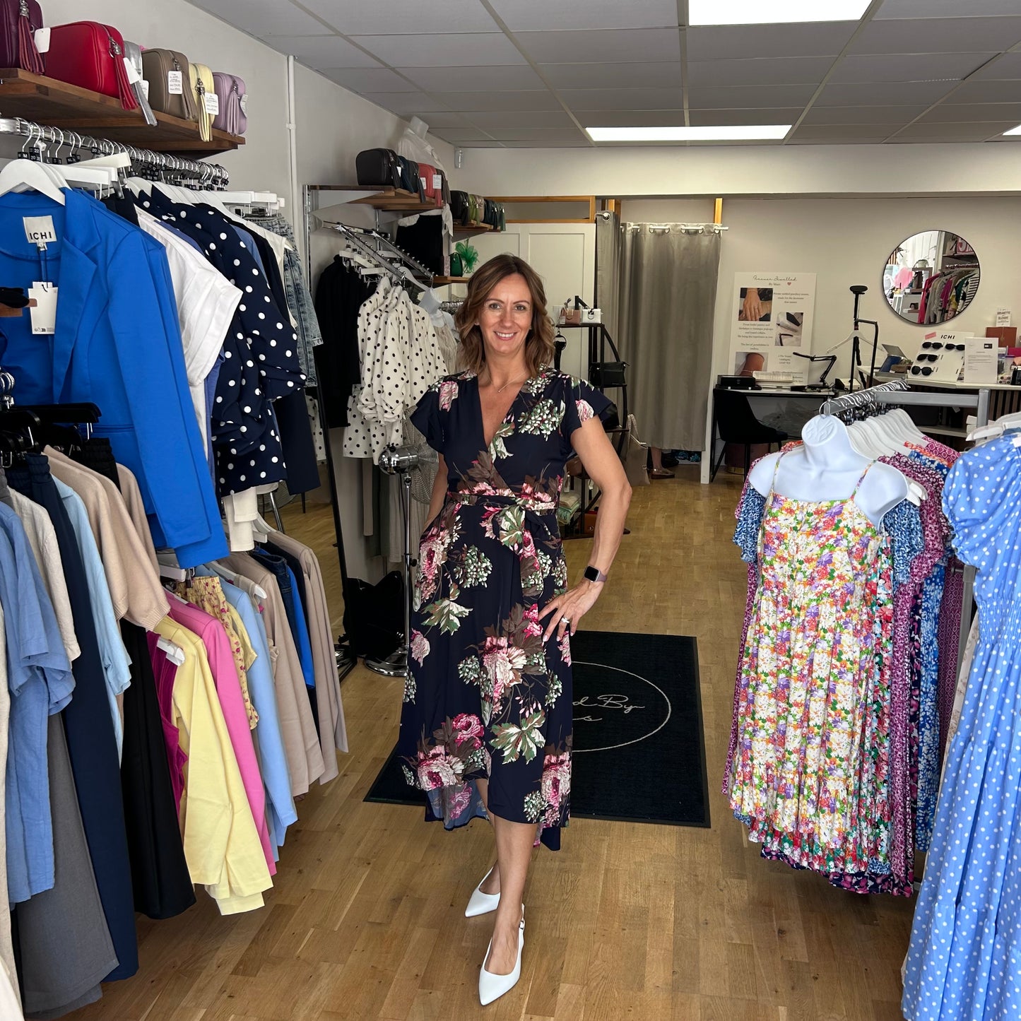 THEA Floral Print Midi Dress