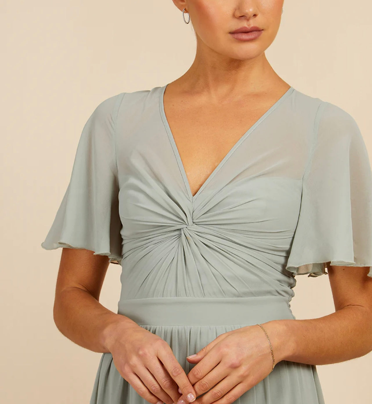 LILLY Knot Detail Maxi Dress
