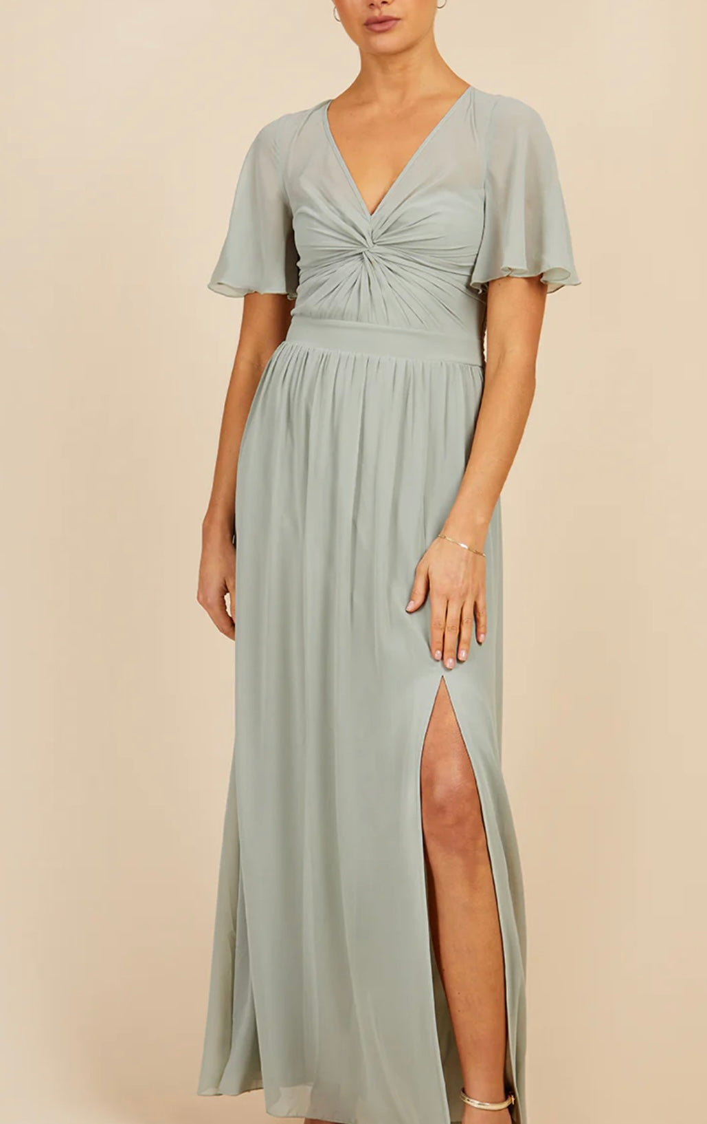 LILLY Knot Detail Maxi Dress