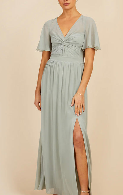 LILLY Knot Detail Maxi Dress