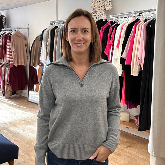 MAGDA quarter zip jumper