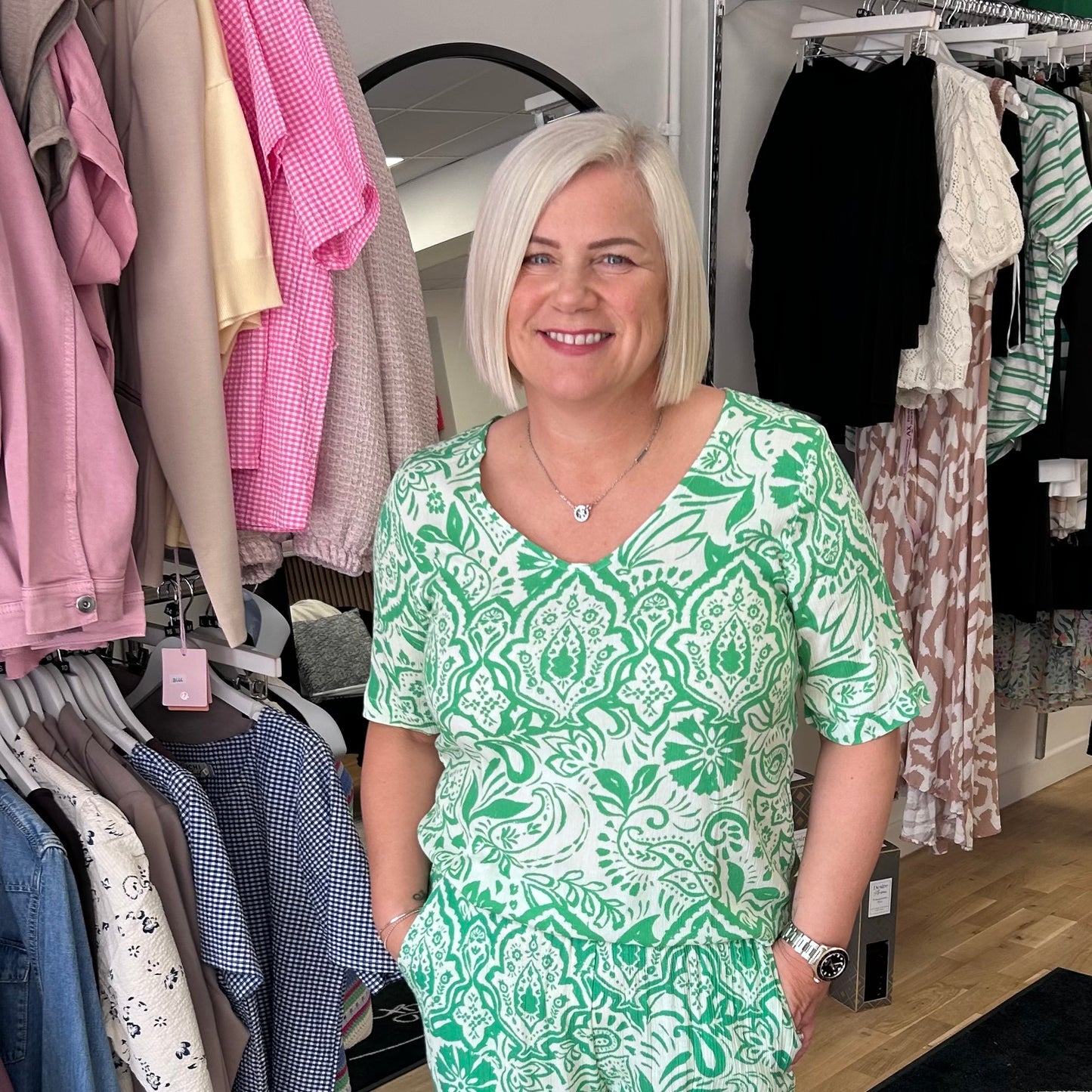 MARRAKECH Short sleeve V Neck Top