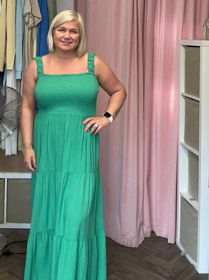 WINONA Shirred Maxi Dress