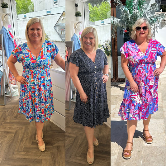 CALLA V Neck Midi Dress