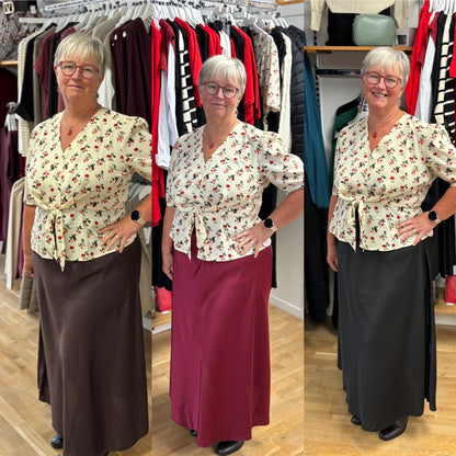 SIENNA Curve Satin Style Maxi Skirt